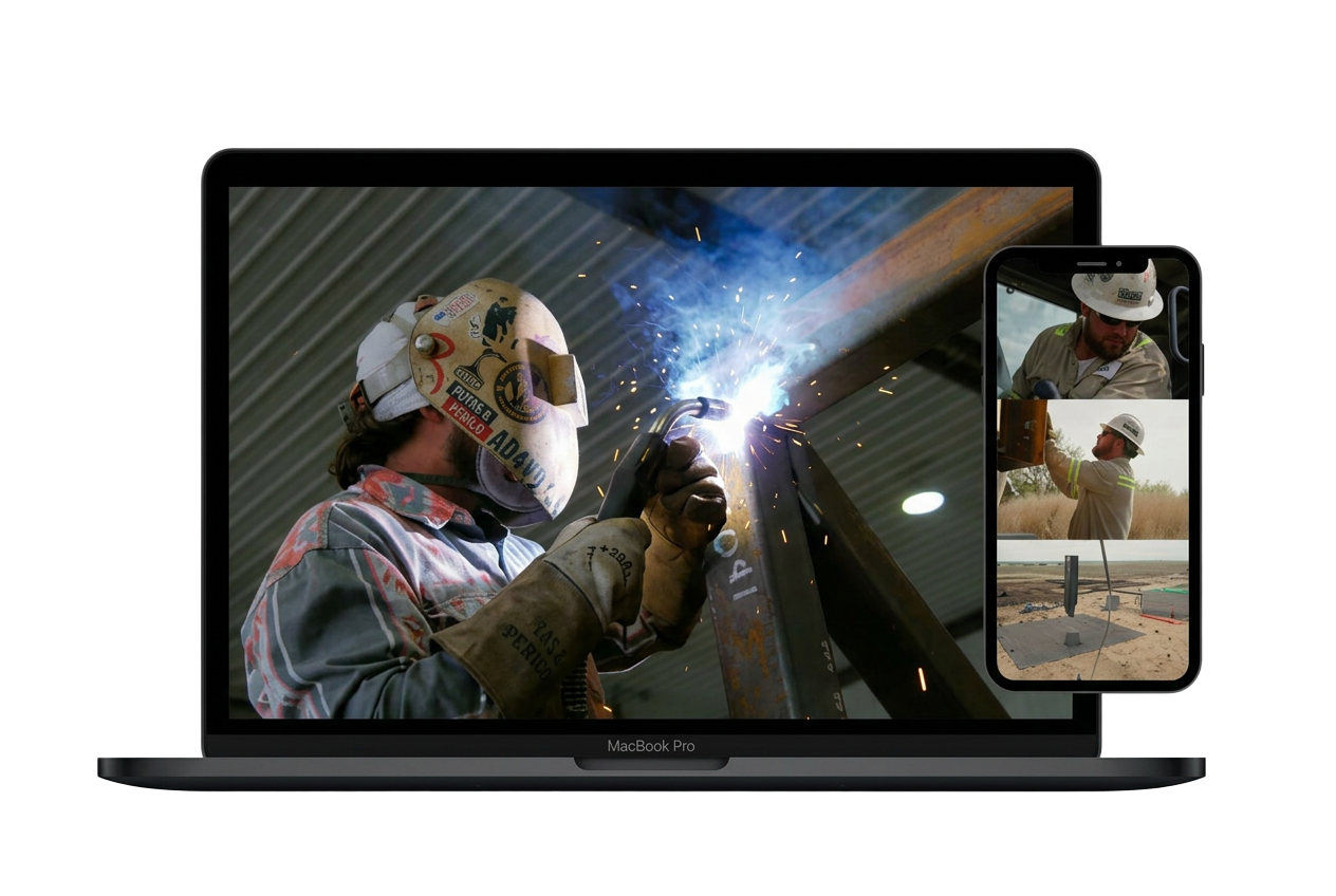 Laptop and phone showcasing C&H Solutions marketing campaign